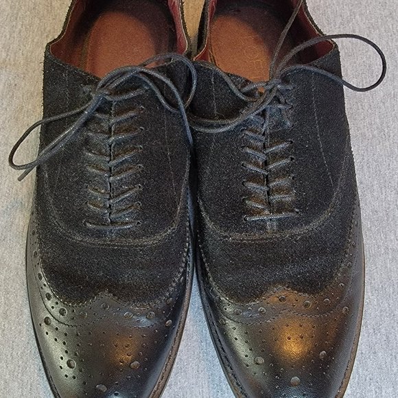 Ann Taylor Loft Classic Black Women's Wing-Tip Loafers Size 9 - Picture 1 of 4
